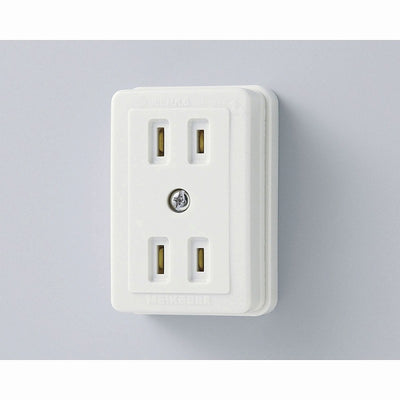 朝日電器（ELPA）　角形ダブルコンセント　【品番：A-51H】