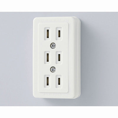 朝日電器（ELPA）　角形トリプルコンセント　【品番：A-52H】