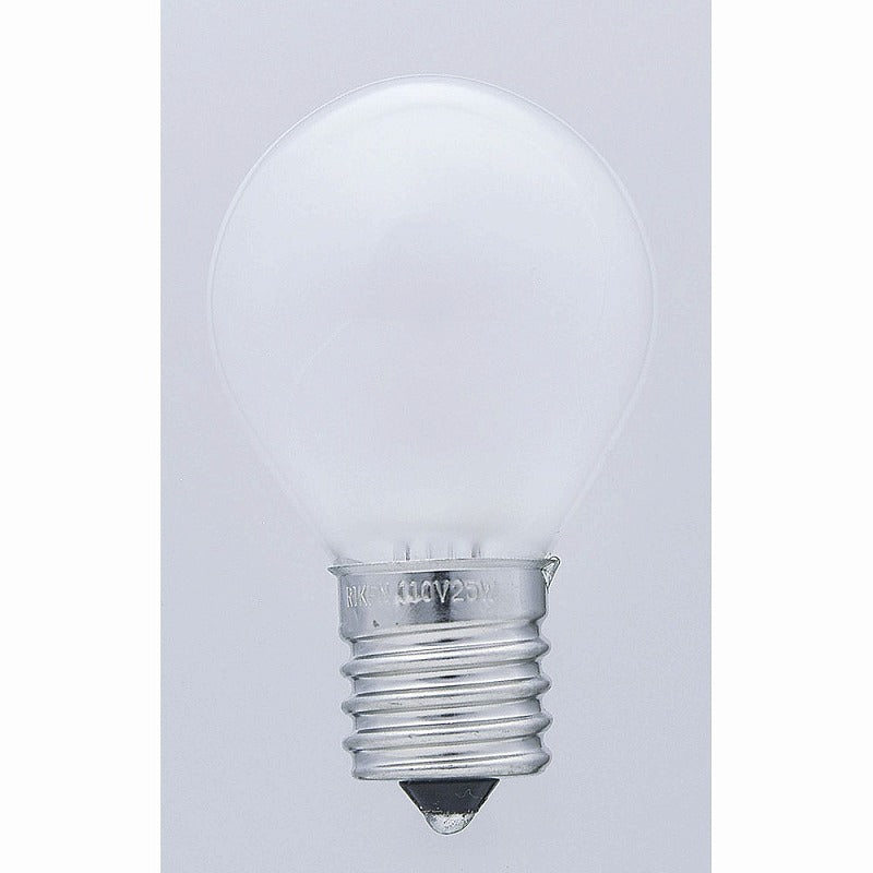 朝日電器（ELPA）　S型ミニ球 25W E17　フロスト　【品番：G-20H（F）】
