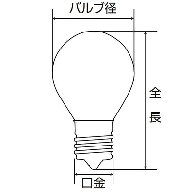 朝日電器（ELPA）　ミニクリプトン球 25W E17　クリア　【品番：G-102H（C）】