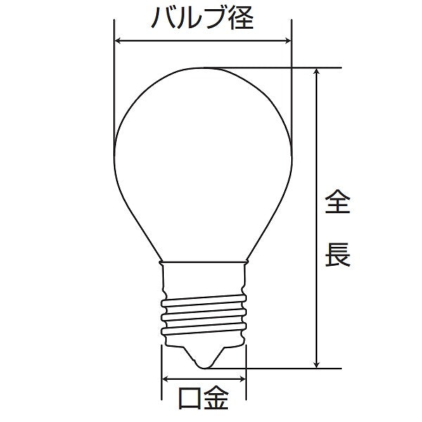 朝日電器（ELPA）　ミニクリプトン球 25W E17　クリア　【品番：G-102H（C）】