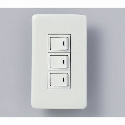 【メール便対応】朝日電器（ELPA）　エレガントセット 15A 300V 片切スイッチ×3　【品番：B-1956H】