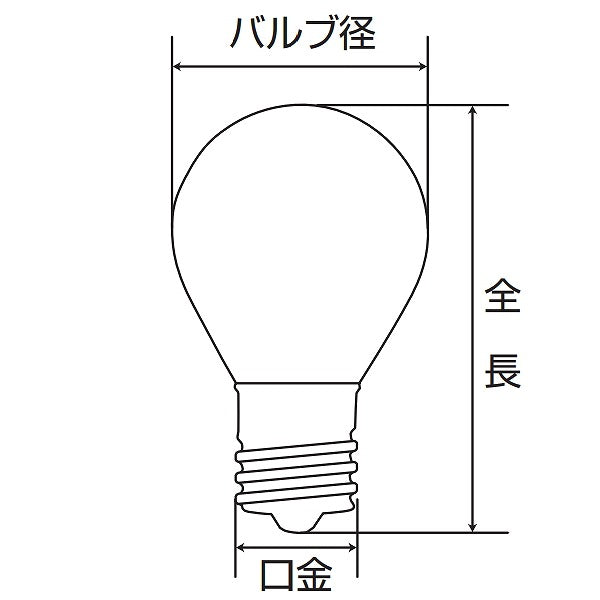 朝日電器（ELPA）　看板用電球 8W E17　クリア　【品番：G-18H】