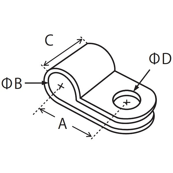 【メール便対応】朝日電器（ELPA）　ナイロンクランプ（ビス止めタイプ） 最大結束径10.7mm　クリア　【品番：PH-86NH】
