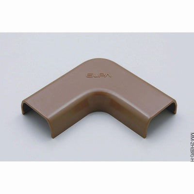 【メール便対応】朝日電器（ELPA）　ABSモール用2号マガリ　ブラウン　【品番：MM-2H（BR）】