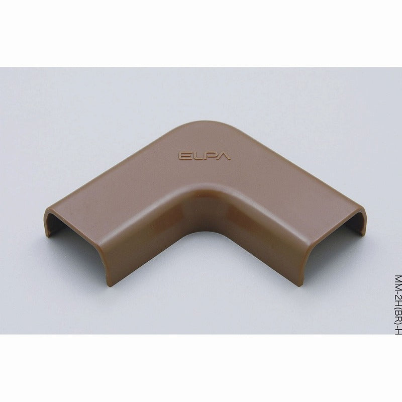 【メール便対応】朝日電器（ELPA）　ABSモール用3号マガリ　ブラウン　【品番：MM-3H（BR）】