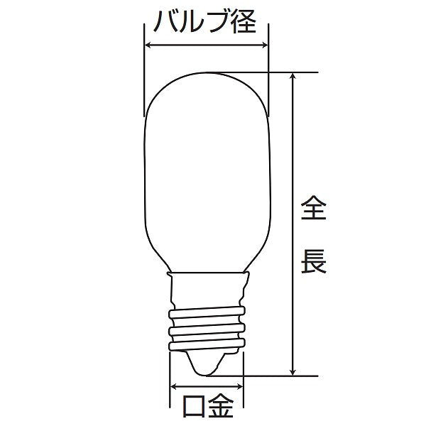 朝日電器（ELPA）　生地色ナツメ球 5W E12　レッド　【品番：G-05H（R）】