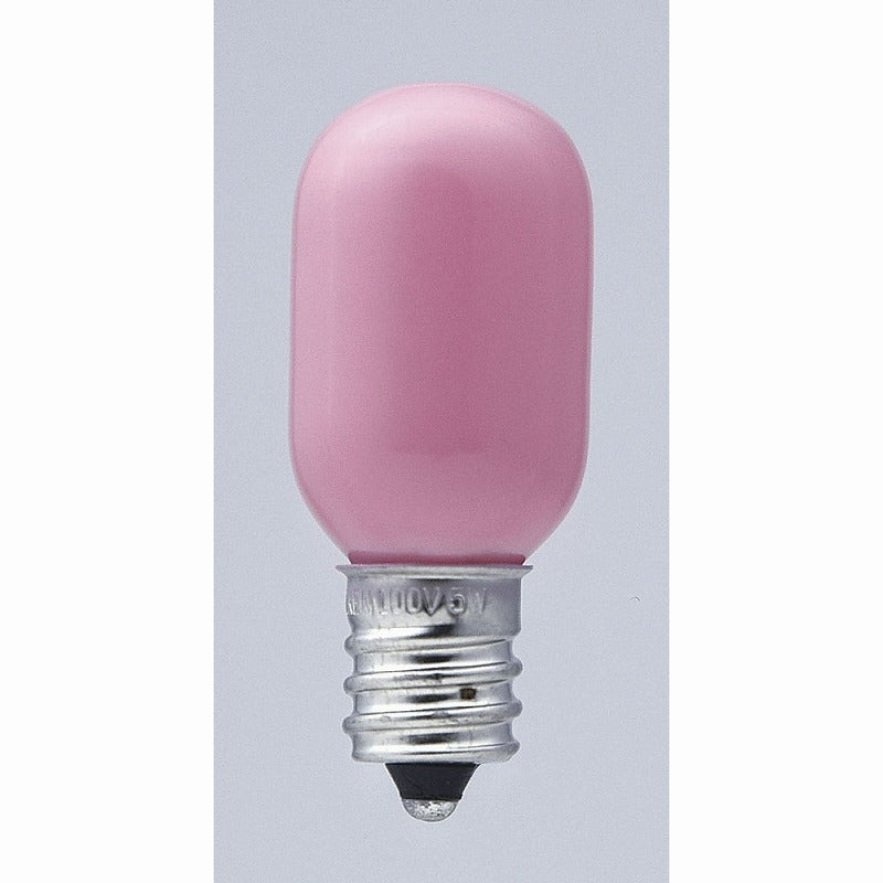 朝日電器（ELPA）　カラーナツメ球 5W E12 2個入　ピンク　【品番：G-10H（PK）】