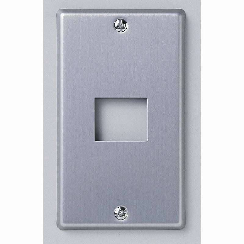 【在庫処分】【メール便対応】朝日電器（ELPA）　新金属プレート 大角形 1口用　【品番：PL-S01H】