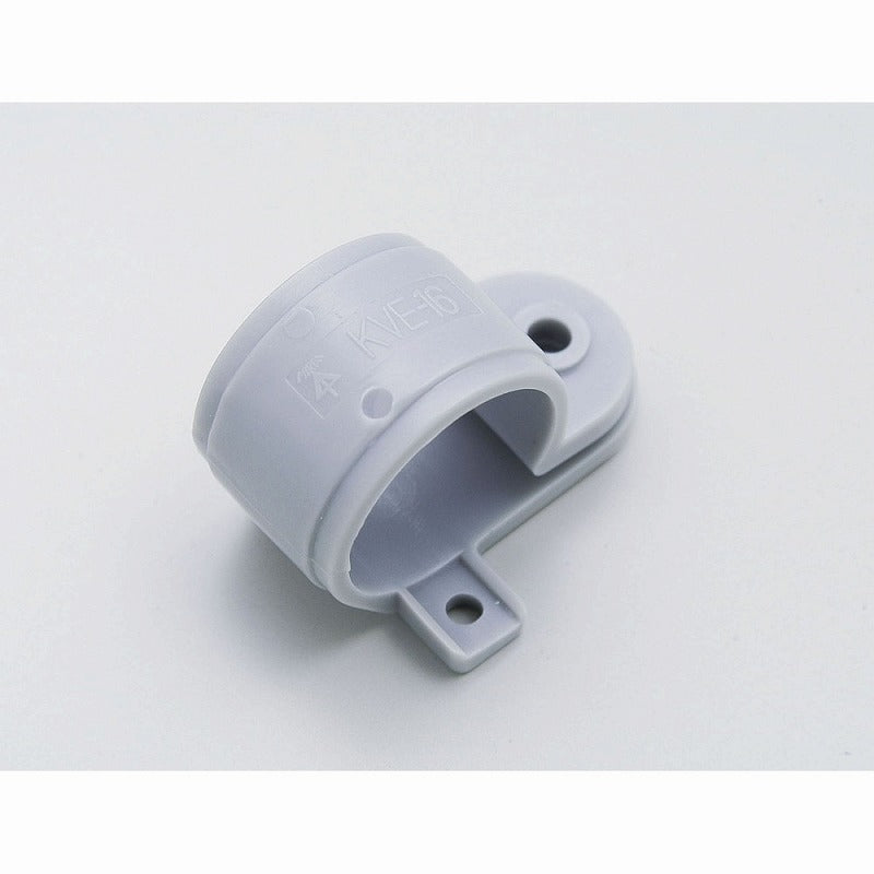 【メール便対応】朝日電器（ELPA）　ネジ止め式片止サドル ビニル電線管用　グレー　【品番：PHK-22H（GY）】