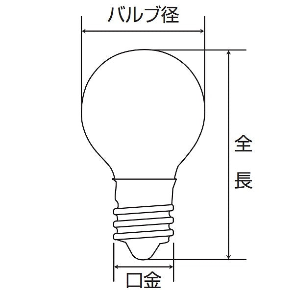 朝日電器（ELPA）　ちょうちん用電球 15W E12 2個入　クリア　【品番：G-16H（C）】