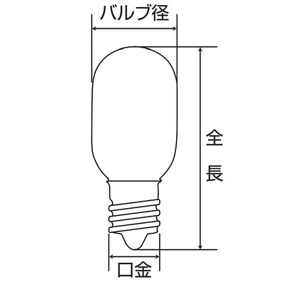 朝日電器（ELPA）　灯明台用電球 ナツメ球タイプ 50V E12　クリア　【品番：G-500H（C）】