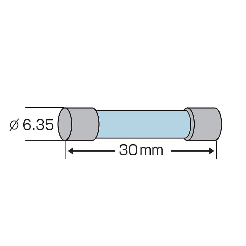 【在庫処分】朝日電器（ELPA）　ガラス管ヒューズ 30mm 250V 6A　【品番：TF-2060H】