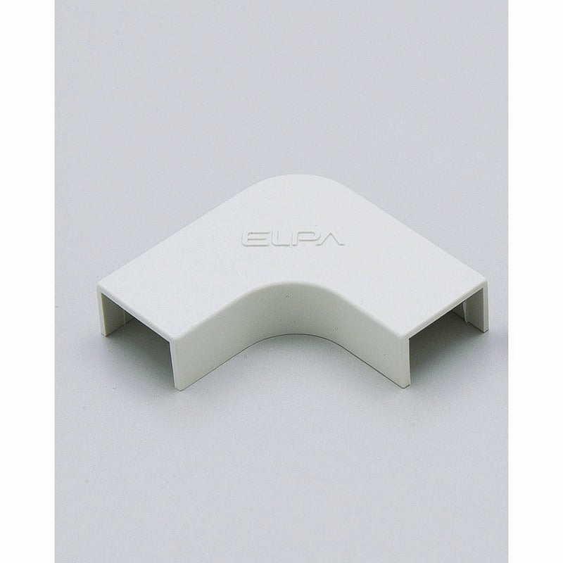 【メール便対応】朝日電器（ELPA）　ABSモール用3号マガリ　ミルキー　【品番：MM-3H（M）】