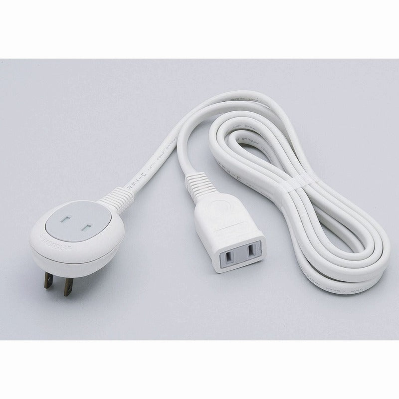 朝日電器（ELPA）　延長コード 1＋1個口 1m　ホワイト　【品番：WLP-1010B（W）】○