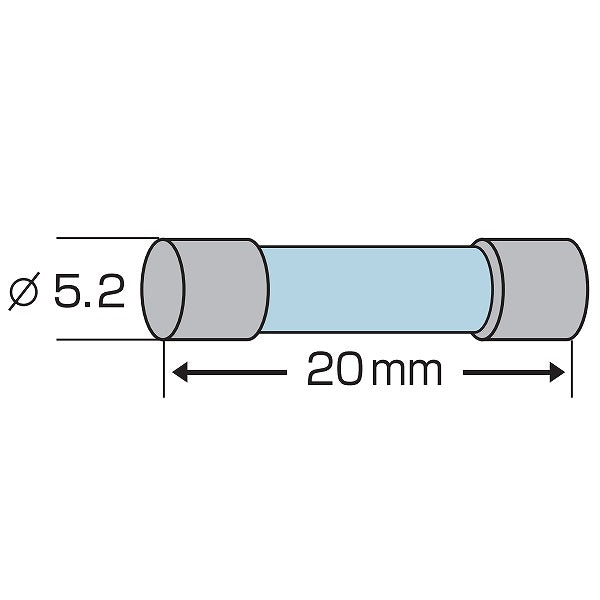 朝日電器（ELPA）　ガラス管ヒューズ 20mm 250V 0.3A　【品番：MF-2003H】