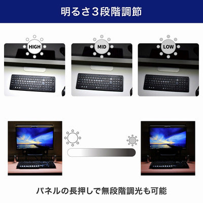 朝日電器（ELPA）　USBモニターライト デスクトップPC用　【品番：EML-DP01（CG）】