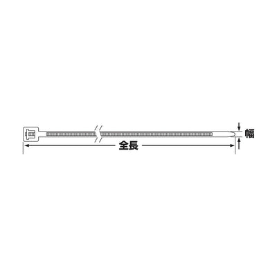 朝日電器（ELPA）　結束バンド（耐候性） 250mm・100本入　ブラック　【品番：KBF-S250100（BK）】