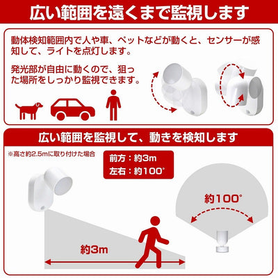 朝日電器（ELPA）　LEDセンサー付ライト 乾電池タイプ　【品番：PM-L751W】