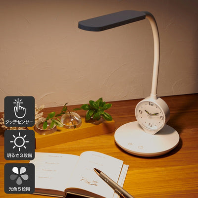 朝日電器（ELPA）　LEDデスクライト　ホワイト　【品番：AS-LED10（W）】