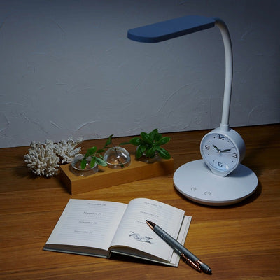 朝日電器（ELPA）　LEDデスクライト　ホワイト　【品番：AS-LED10（W）】