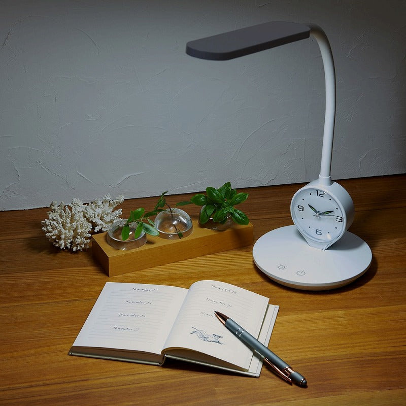 朝日電器（ELPA）　LEDデスクライト　ホワイト　【品番：AS-LED10（W）】