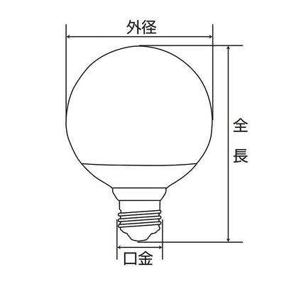 朝日電器（ELPA）　G95ボール電球形LED電球 40W形 E26　昼光色　【品番：LDG4D-G-G2101】