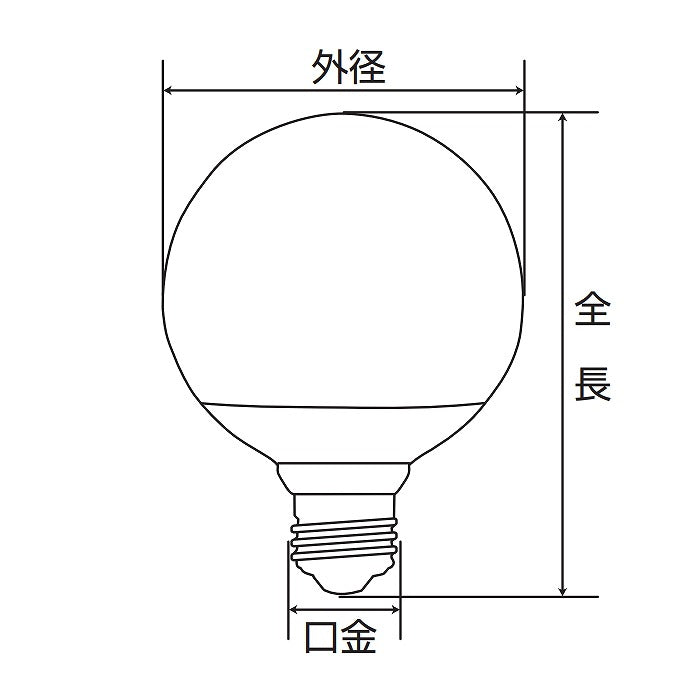 朝日電器（ELPA）　G95ボール電球形LED電球 40W形 E26　昼光色　【品番：LDG4D-G-G2101】