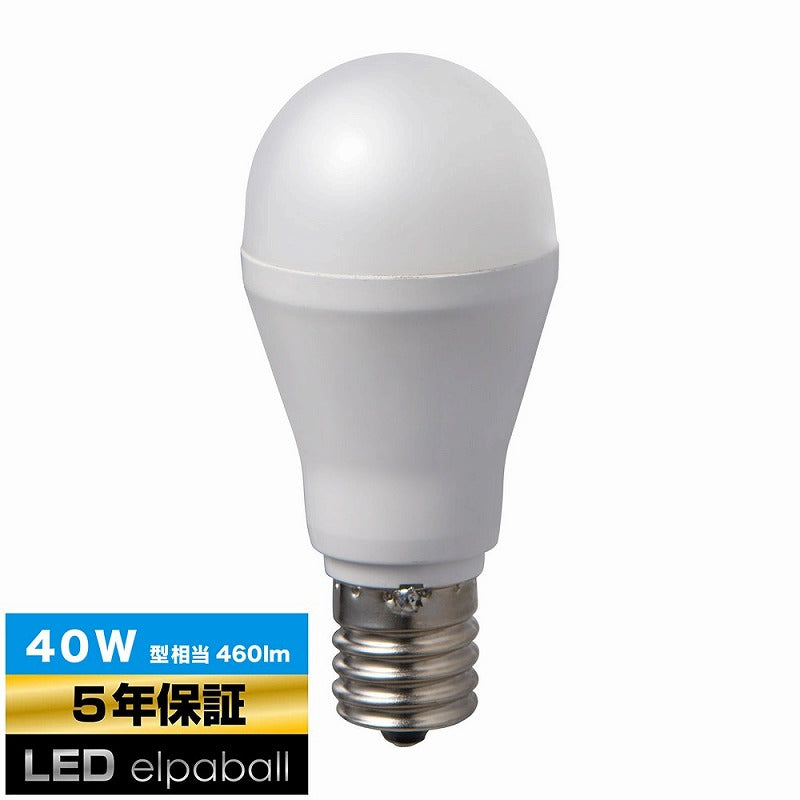 【在庫処分】朝日電器（ELPA）　ミニクリプトン電球形LED電球 40W形  E17　昼光色　【品番：LDA4D-G-E17-G4103】○