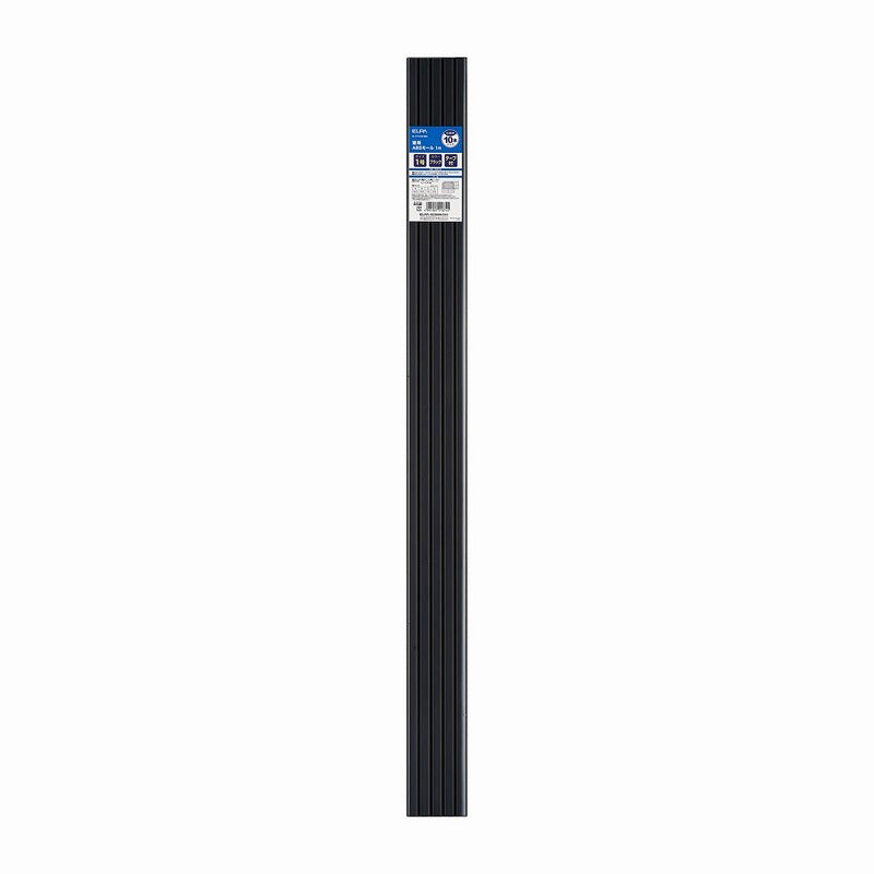 朝日電器（ELPA）　壁用テープ付ABSモール 1号 1m 10本入　ブラック　【品番：M-T1110P（BK）】