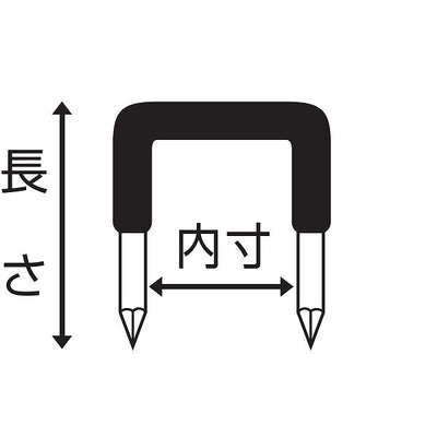 【メール便対応】朝日電器（ELPA）　絶縁ステップル ロングタイプ VA1L　【品番：ST-VANHL】