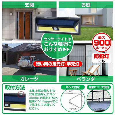 朝日電器（ELPA）　防雨センサーウォールライト（ソーラー発電式）　【品番：ESL-K412SL】