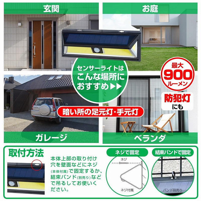 朝日電器（ELPA）　防雨センサーウォールライト（ソーラー発電式）　【品番：ESL-K412SL】