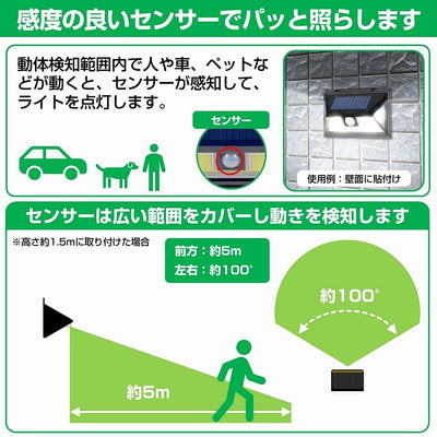 朝日電器（ELPA）　防雨センサーウォールライト（ソーラー発電式）　【品番：ESL-K102SL】