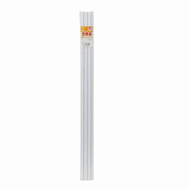 朝日電器（ELPA）　ABSモール 壁用 テープ付 2号 ホワイト 10本入　【品番：M-T1210P（W）】