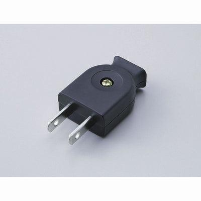【メール便対応】朝日電器（ELPA）　平形プラグ　ブラック　【品番：A-25H（BK）】