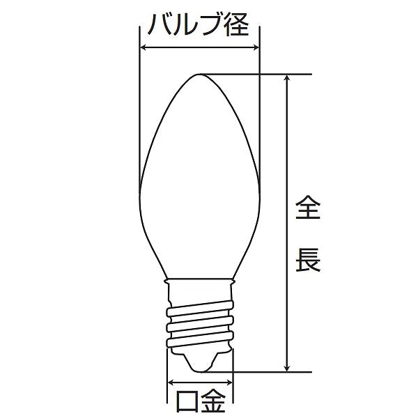 朝日電器（ELPA）　フリッカーランプ 2～3W E12　クリア　【品番：G-7001H（C）】