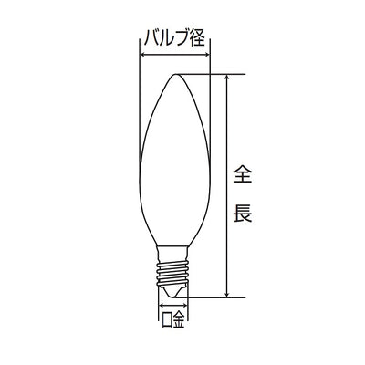 朝日電器（ELPA）　シャンデリア球 60W B22D　クリア　【品番：G-706H（C）】
