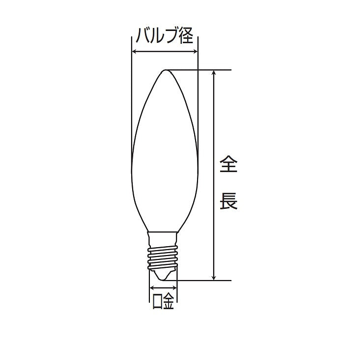 朝日電器（ELPA）　シャンデリア球 60W B22D　クリア　【品番：G-706H（C）】