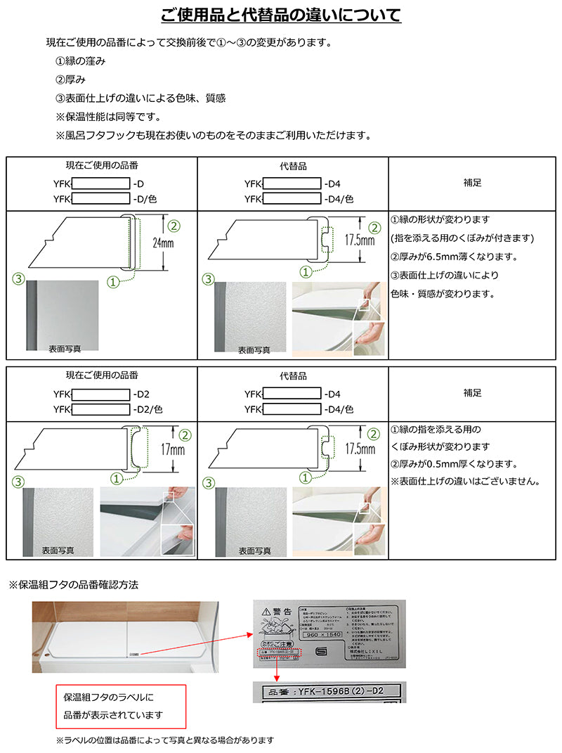 LIXIL（INAX）　組フタ　レザー調ブラック　【品番：YFK-1476B（4）-D4/K】