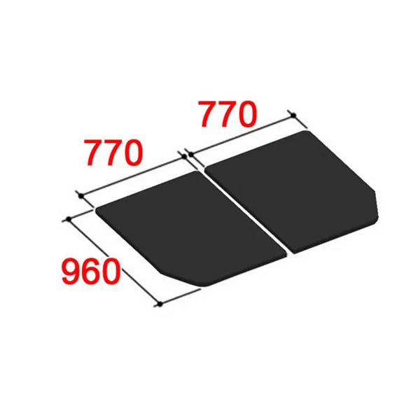 LIXIL（INAX）　薄型保温組フタ　レザー調ブラック　【品番：YFK-1596B（2）-D4/K】