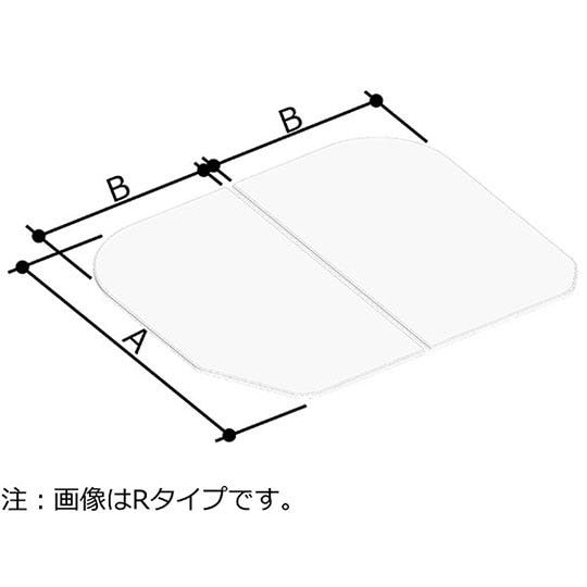 LIXIL（INAX）　薄型保温組フタ 1600フルワイド浴槽用/L勝手用（デッキ水栓有）　ホワイト　【品番：YFK-1412B（2）L-D4】