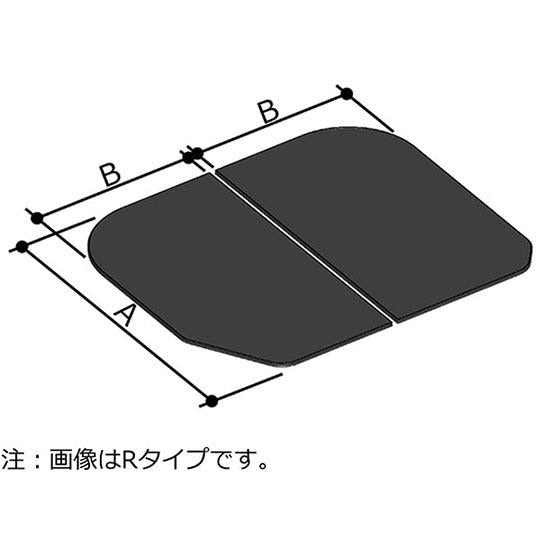 LIXIL（INAX）　薄型保温組フタ 1600フルワイド浴槽用/L勝手用（デッキ水栓有）　レザー調ブラック　【品番：YFK-1412B（2）L-D4/K】