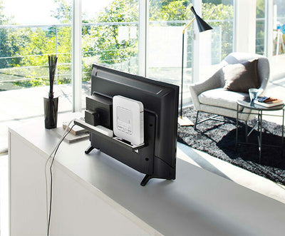 山崎実業 テレビ裏ラック スマート ワイド40 ブラック 4903208048859 【品番：04885】