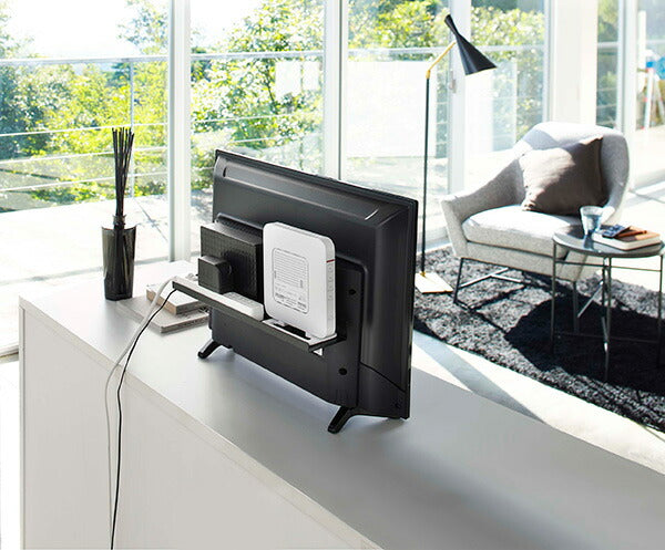 山崎実業 テレビ裏ラック スマート ワイド40 ブラック 4903208048859 【品番：04885】