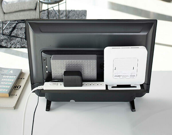 山崎実業 テレビ裏ラック スマート ワイド40 ブラック 4903208048859 【品番：04885】