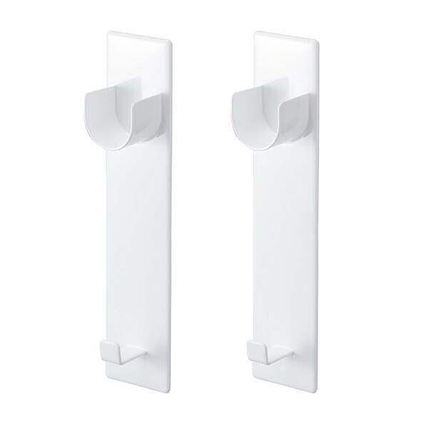 山崎実業 マグネットバスルーム物干し竿ホルダー 2個組 ミスト ホワイト 4903208049177 【品番：04917】