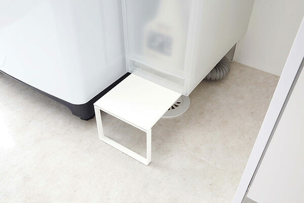 山崎実業 伸縮洗濯機排水口上ラック プレート ホワイト 4903208049696 【品番：04969】●