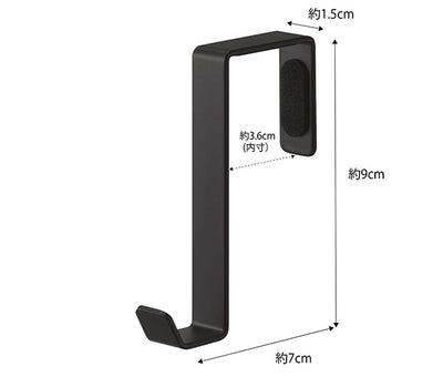 【メール便対応】山崎実業 ドアハンガー スマート 5個組 ブラック 4903208048910 【品番：04891】