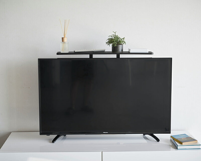 山崎実業 薄型テレビ上ラック スマート ブラック 4903208042710 【品番：04271】